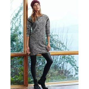 Athleta Retreat Marled Black Gray Sweater Dress